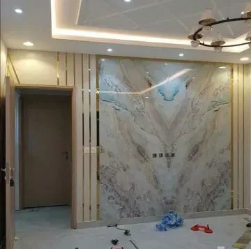 تركيب بديل الرخام مع بديل الخشب